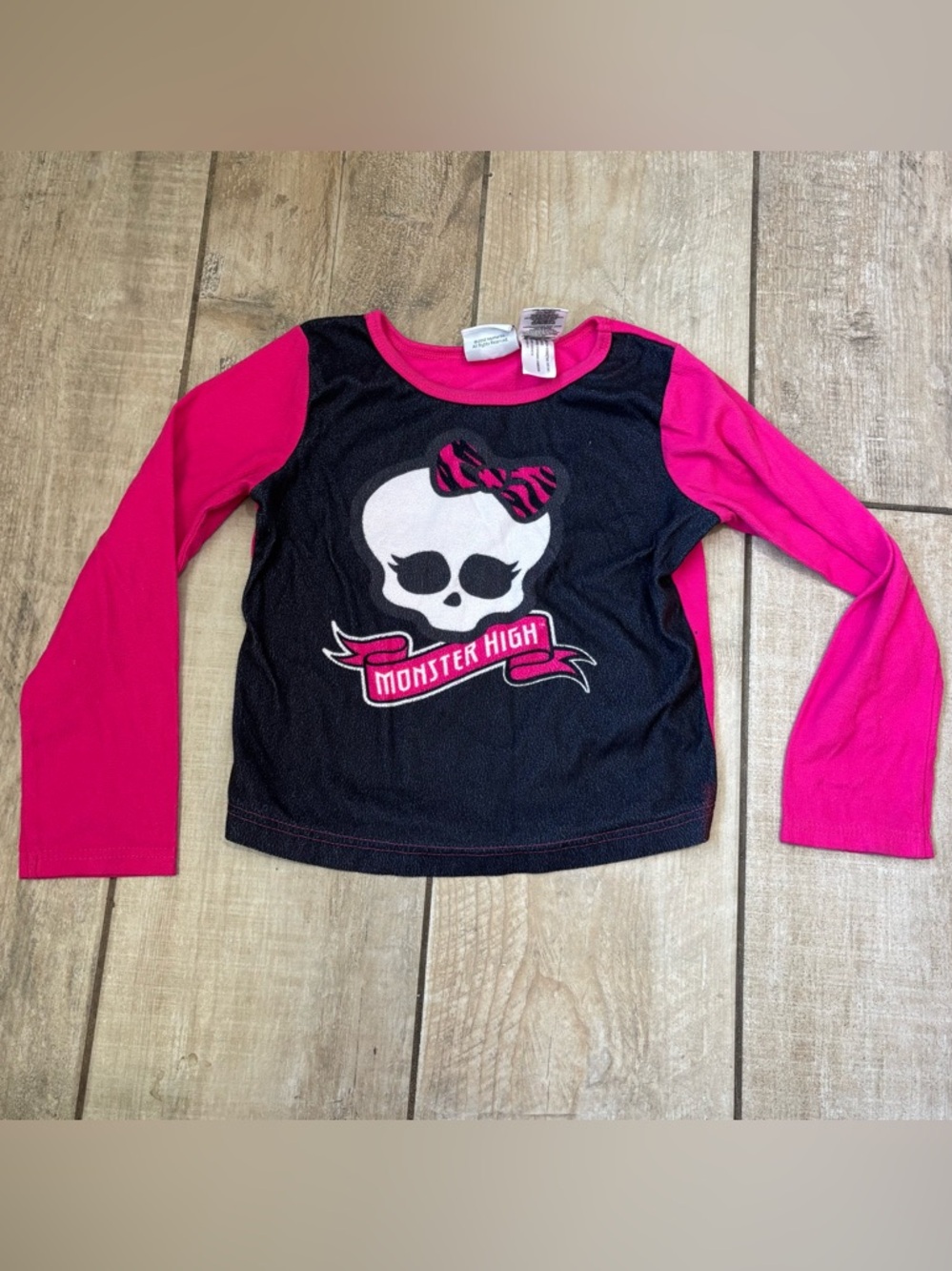Y2 k Monster High long sleeve shirt pajama top girls size 7/8